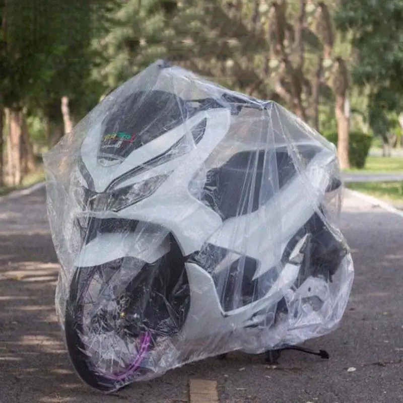 Electric Scooter Rain Cover - 1 ชิ้น ผ้าคลุมรถจักรยานยนต์แบบสากล โปร่งใส กันน้ำ ผ้าคลุมมอเตอร์