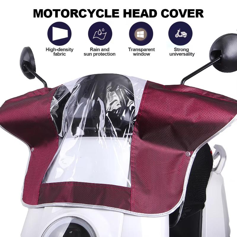Electric Scooter Rain Cover - ผ้าคลุมหน้าปัดสกู๊ตเตอร์ไฟฟ้า พร้อมหน้าต่างใส ซิปปิดกันน้ำ กันฝุ่น สำหรับการเดินทางและขี่จักรยานไฟฟ้าในชีวิตประจำวัน