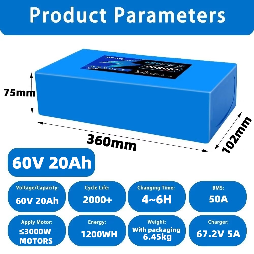 เรือจาก US 60V 20Ah 30Ah ไฟฟ้า - 60V 30Ah 21700 Battery Pack บทวิจารณ์และราคา