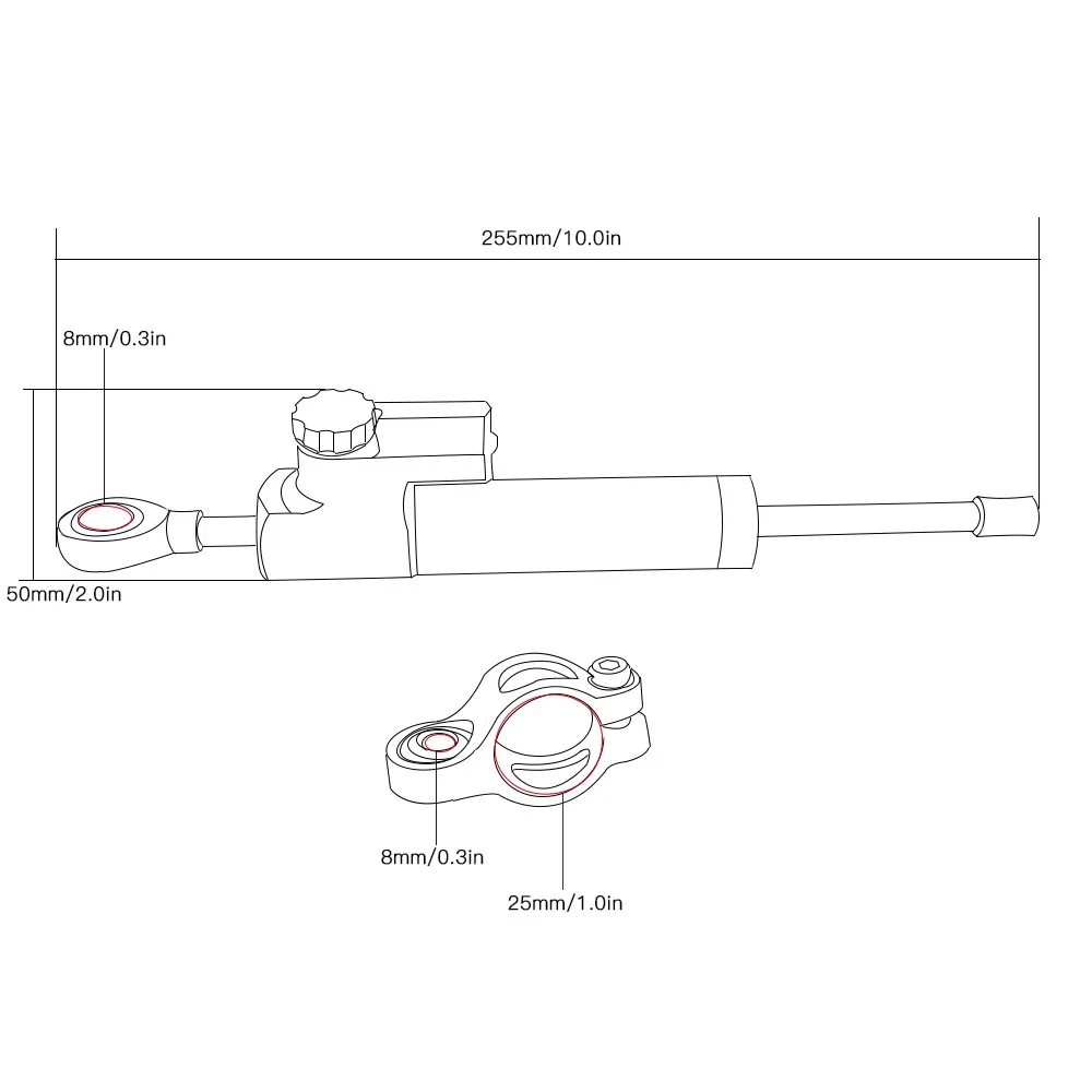 CNC ปรับรถจักรยานยนต์พวงมาลัยเ - Steering Damper Stabilizer Kit Cnc บทวิจารณ์และราคา