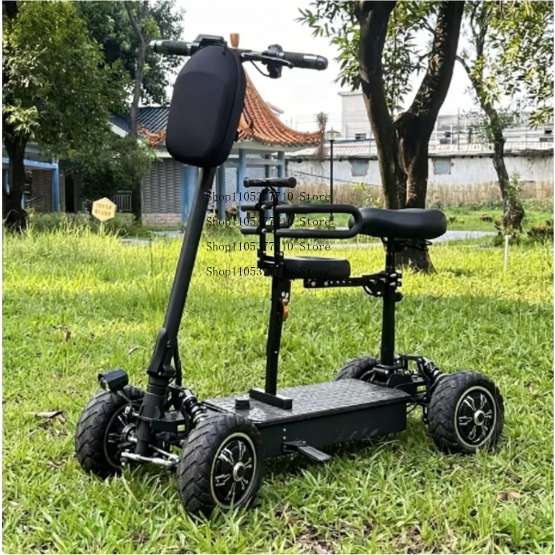 สกู๊ตเตอร์ไฟฟ้าสี่ล้อ รถกอล์ฟเ - Folding Electric Scooter บทวิจารณ์และราคา